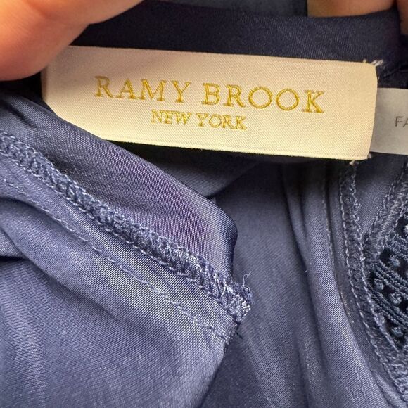 Ramy Brook Belted Long Sleeve Dress Navy - Picture 6 of 12